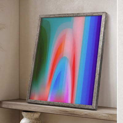 Groovy Prism Gradients I, reproduction encadrée - bois massif