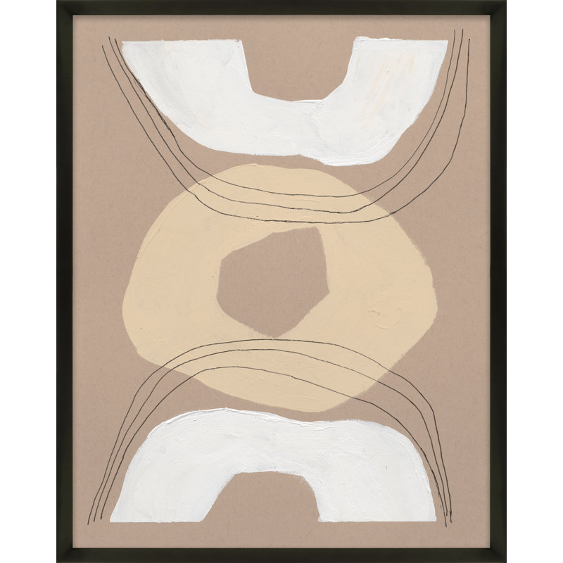 Brete " Free Form 3 " by Andrea Stokes Painting Print, Black Framed, 50" H x 40" W x 1.25" D
