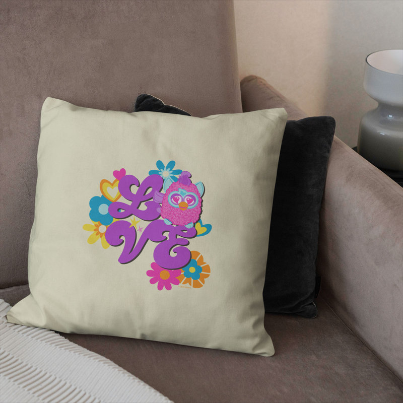 Hasbro Furby Funky Furby Throw Pillow 18 x 18 inches