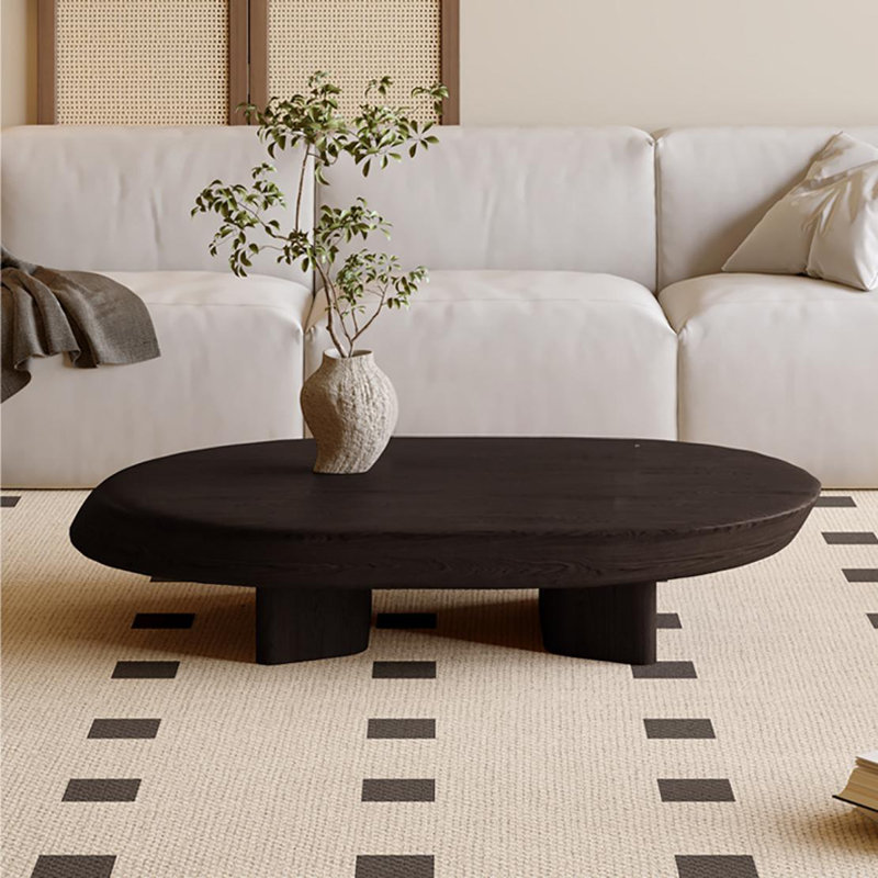 Table basse Wabi-sabi, Noir, noir, noir, noir, H 11,8 po x L 55,1 po x l 31,5 po
