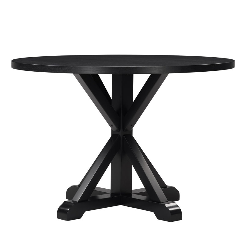 45" Wide Rustic Farmhouse Solid Wood Round Dining Table