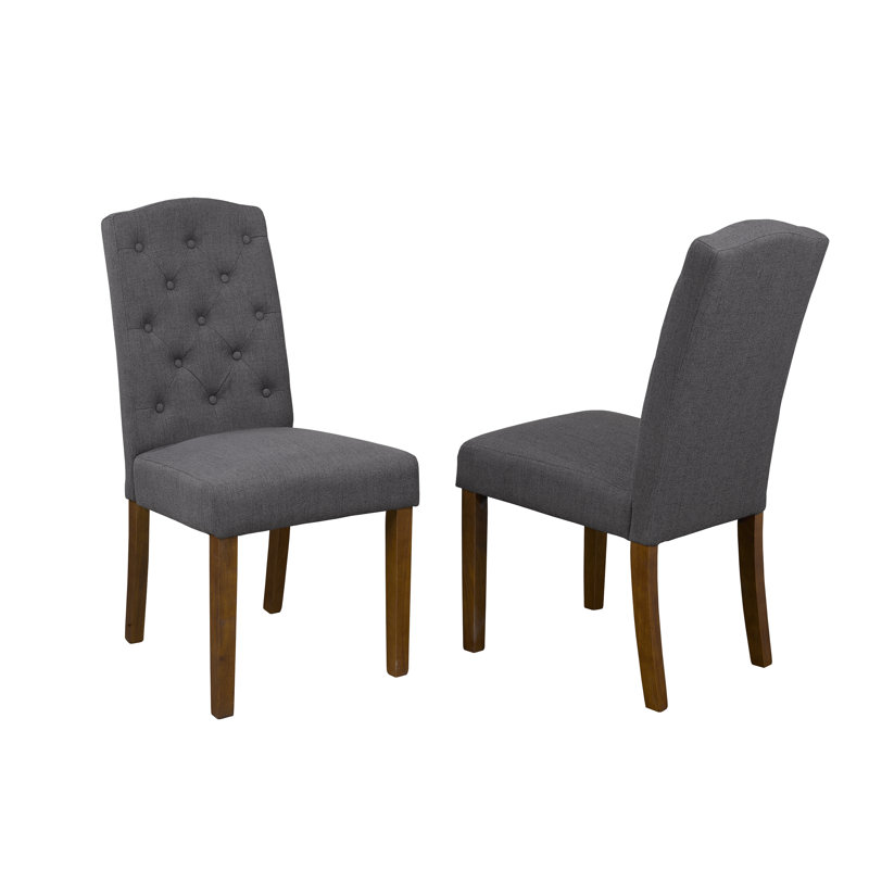 Chaise rembourrée Lisle, Gris anthracite