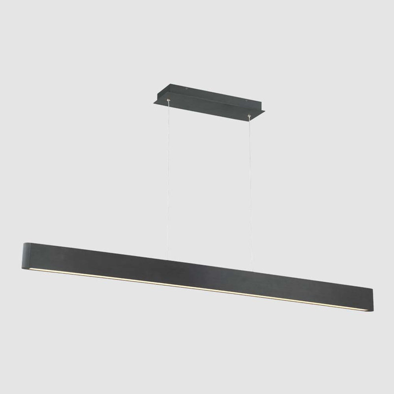 Volo 1-Light LED Kitchen Island Pendant, 54", Black