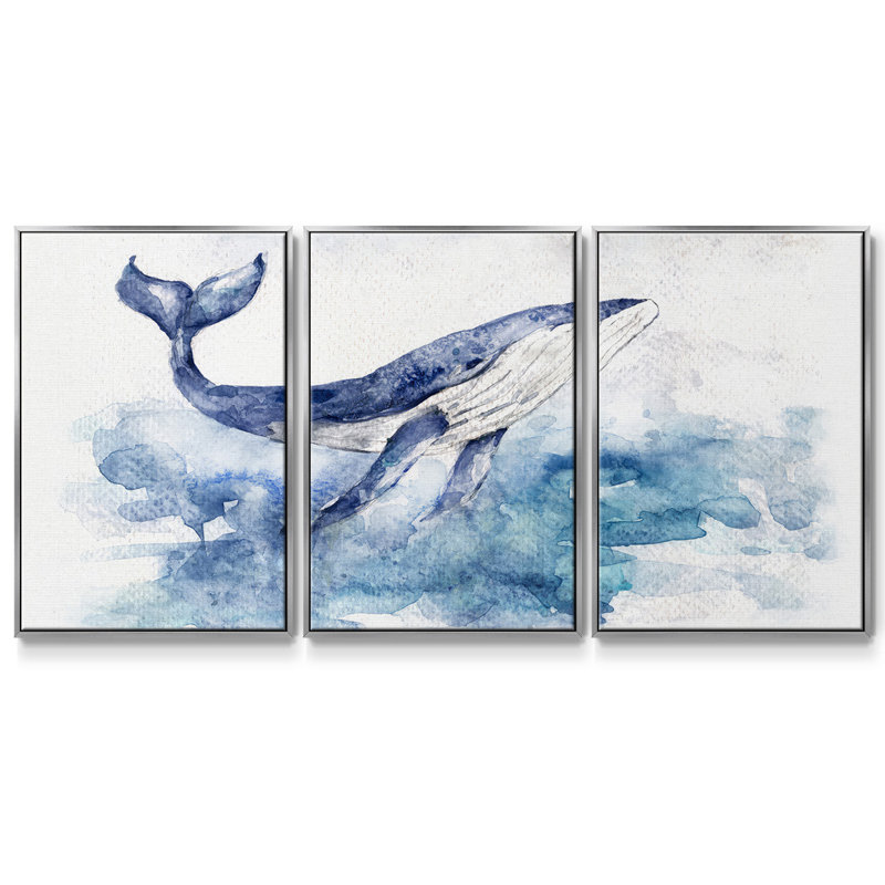 Beautiful Breach - Toile encadrée multi-pièces, Argenté, H 40 po x l 78 po x P 2 po