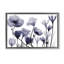 «Dusk Delight Blue Florals», art mural sur toile flottante grise, design par Albert Koetsier-844034378-843189532