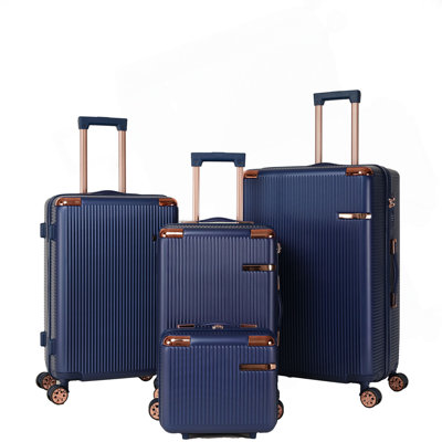 4 valises rigides 4 pièces, bagage à quatre roues pivotant sur 360 °, verrouillage par mot de passe, bagage universel léger, bagage portable.