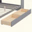 Lit de jour en bois avec tablettes de rangement, lit multifonctionnel avec deux tiroirs de rangement et bureau d'étude-425598883