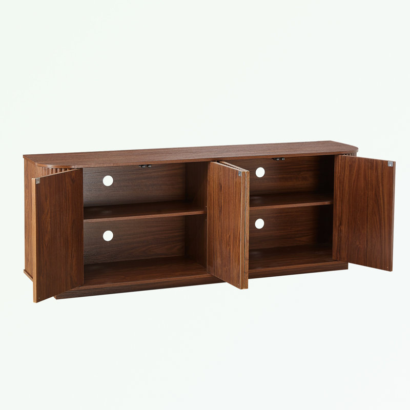 Meuble télé avec 4 portes et tablette de rangement