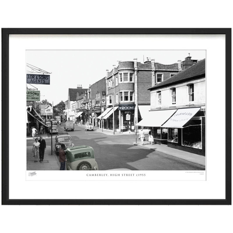 Camberley, High Street C1955 by Francis Frith - Single Picture Frame Print, 45cm H x 60cm W x 2.3cm D