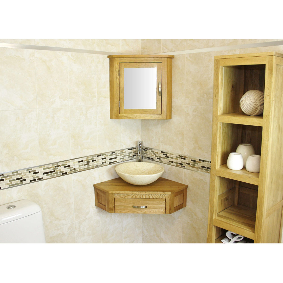 Couch Compact Solid Oak 550mm Single Vanity Unit