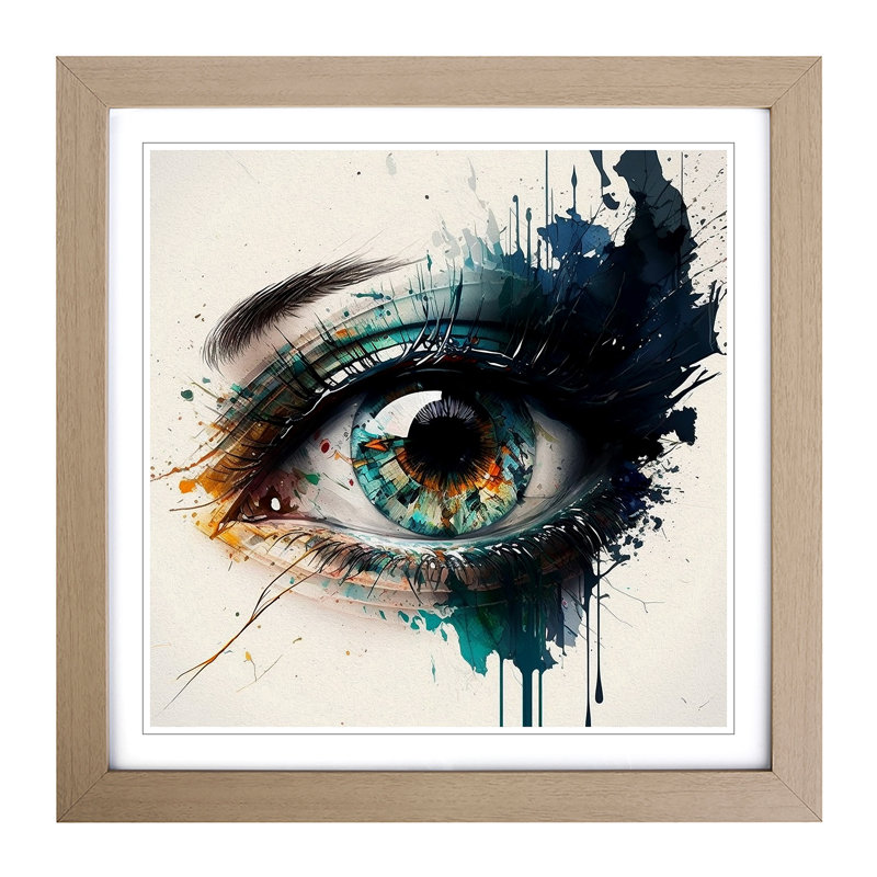 Single Picture Frame Print on Wood, Oak
