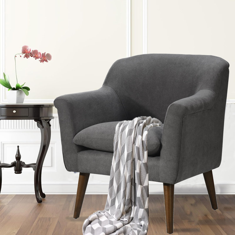 Fauteuil de 32 po Klinton, Mélange de polyester gris