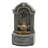 Ambre 29.7" H Gray Resin Elegant Wall Freestanding Outdoor Water Fountain with Lights