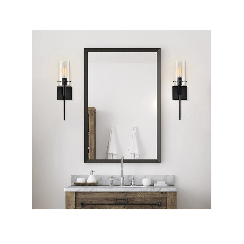 Applique murale en verre, Noir