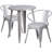 Duluth 30'' Round Metal Indoor-Outdoor Table Set with 2 Arm Chairs-24678683-24678687