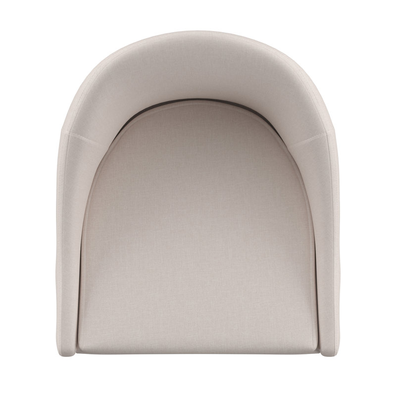Loyd Upholstered Counter Stool with Solid Wood Frame, Counter Stool (24.25" Seat Height), Natural, Beige Linen