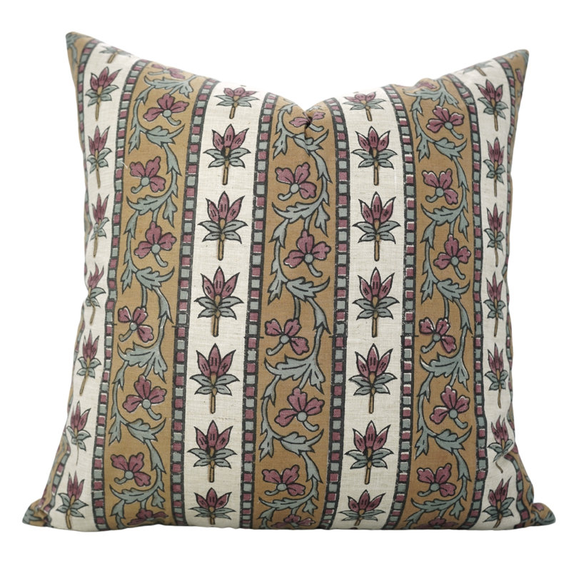 Housse de coussin Fabividine Boho, Carrée, H 18 po x l 18 po, Brun