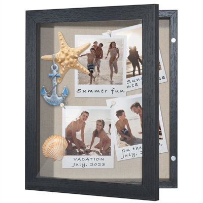 Merranda Front Loading Shadow Box Frame and Display Case for Keepsakes