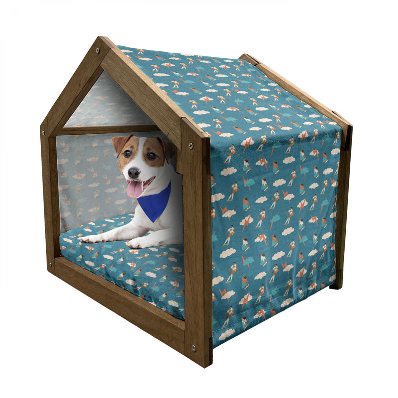 Niche en bois pour chien, H 25,59 po x l 29,53 po x P 21,65 po