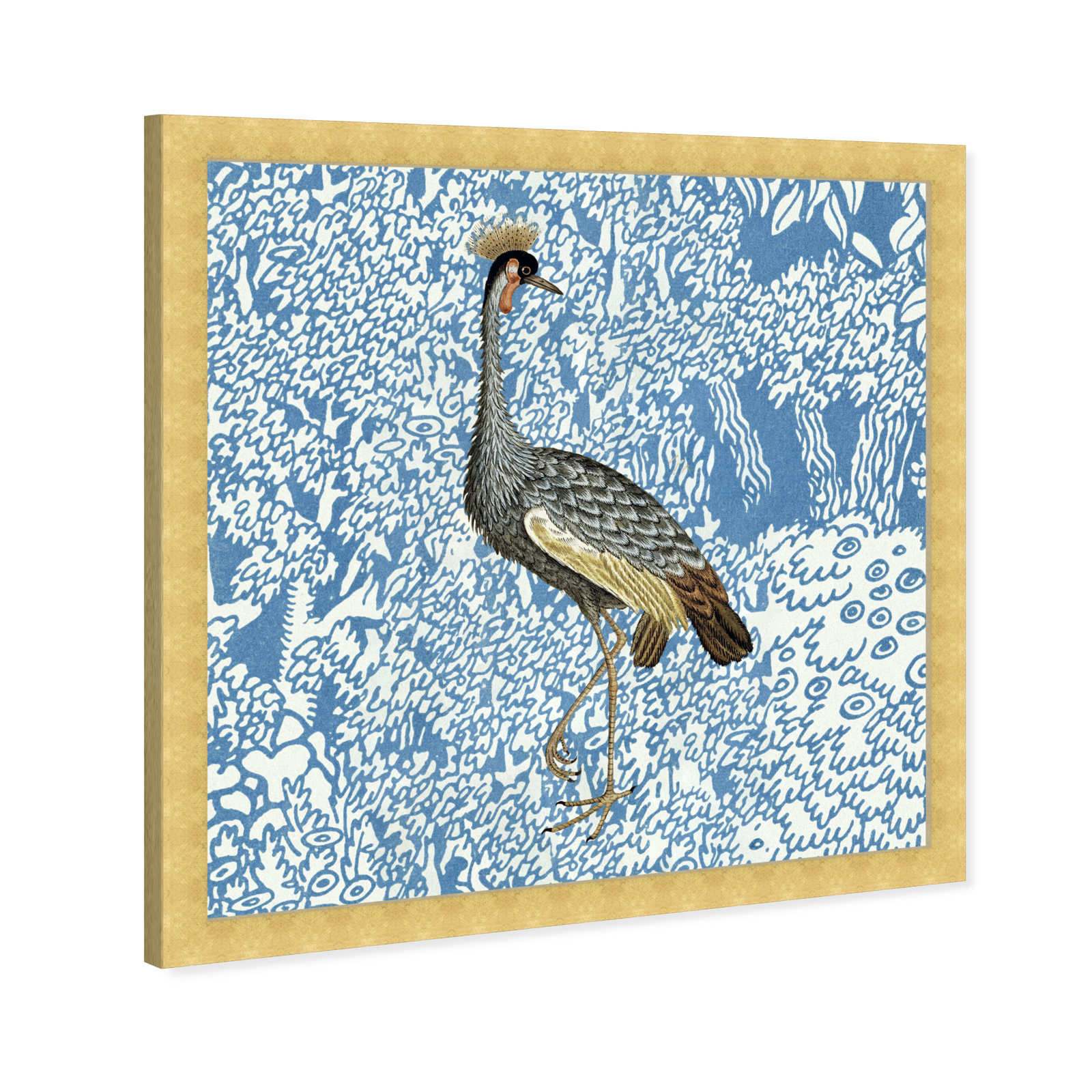Bird Pose 2 by Oliver Gal, Gold, 18" H x 18" W x 0.5" D
