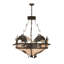 Luminaire suspendu en bronze 6 lumières Gerling