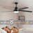 65 Inch Black Ceiling Fan With Light, 5-Blade Dimmable Led Ceiling Fan With Remote Control, Modern Quiet Design For Living Room And Bedroom