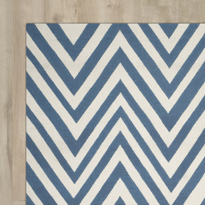 Leilani Chevron Wool Hand Woven Area Rug, Square 183 cm