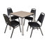 Plateau de table Kee Square, 4 chaises empilables-472020735-472020678-472020677