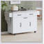 Îlot de cuisine polyvalent avec rangement pour poubelle, abattant, support à épices, porte-serviettes et tablette réglable pour une fonctionnalité accrue-813428248