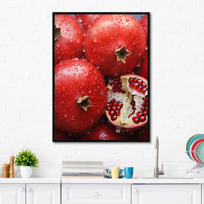 " Fruit Pomegranate Red Pointillism III "