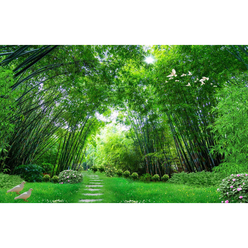 Papier peint paysage de la jungle Armendariz, l 204 po x L 114 po