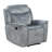 Delaware Silver Grey Tufted Recliner