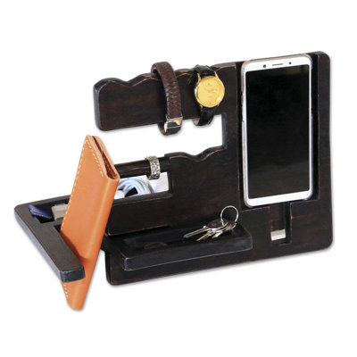 Samaniego Wood Desk Organizer