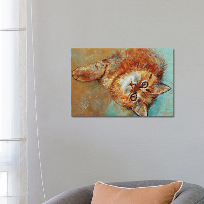 Little Tiger 1 Piece Wrapped Canvas Painting
