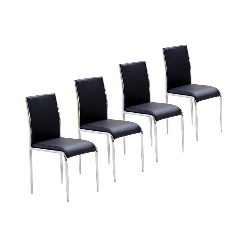 Upholstered Side Chair, Black