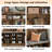 53"W Hall Tree and Shoe Storage Bench with Shelves,Cubbies and Coat Hooks for Foyer, Mudroom, or Entryway-59584224