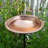 Hammered Copper Birdbath Bowl with Stake