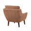 Fauteuil d'appoint simple à accoudoirs contemporains compacts en chenille ton sur ton orange-374103991