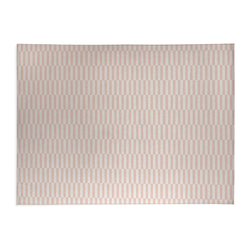 Off Stripe Kids Play Mat, Rectangle 4' x 6', Pink
