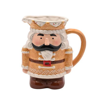 Santa & Friends Ceramic Gingerbread Nutcracker Jug Large