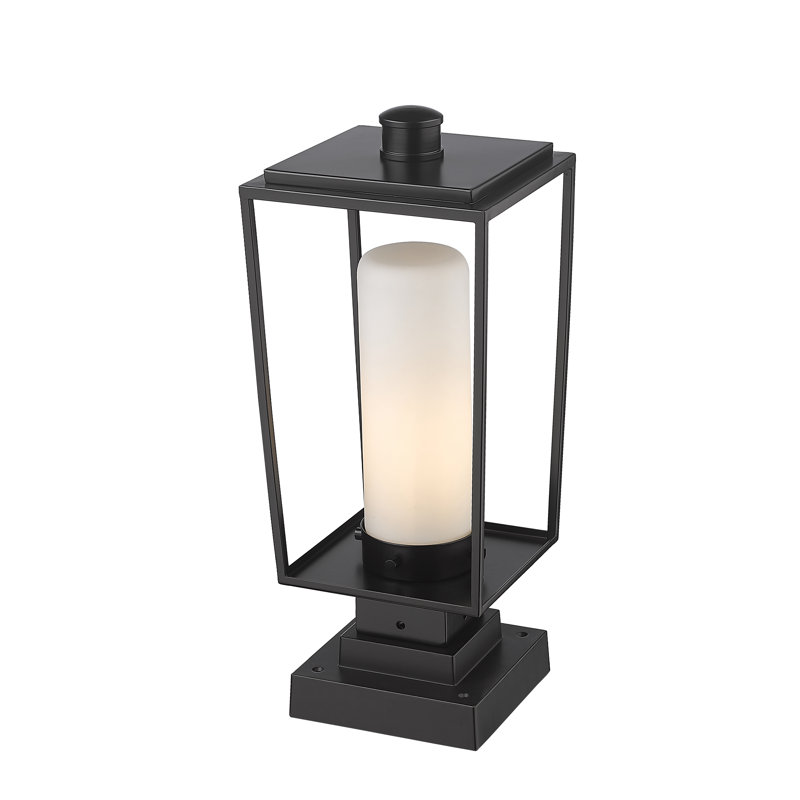 Jadine Frosted Pier Mount Light, 19.75" H x 8" W x 8" D