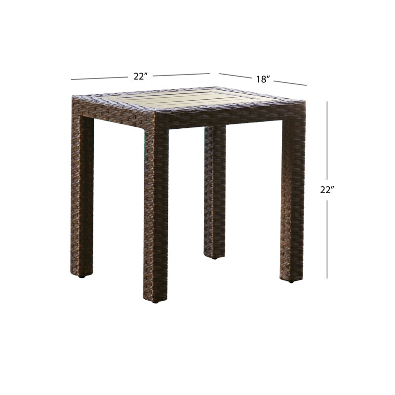 Table d'appoint en osier Barling