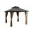 12 x 12 ft Hardtop Gazebo, Outdoor Aluminum Frame Galvanized Steel Double Roof Pavilion With Netting And Shaded Curtains, Permanent Metal Pergolas For Patio, Backyard, Deck And Lawns.-114445247