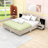 Platform Bed with LED Headboard and Built-in Nightstands-344447586-344447596