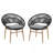Outdoor Wicker Papasan Dining Chair With Ergonomic Contour And Weather-Resistant Cushion, Set Of 2-1394651663-1394651660