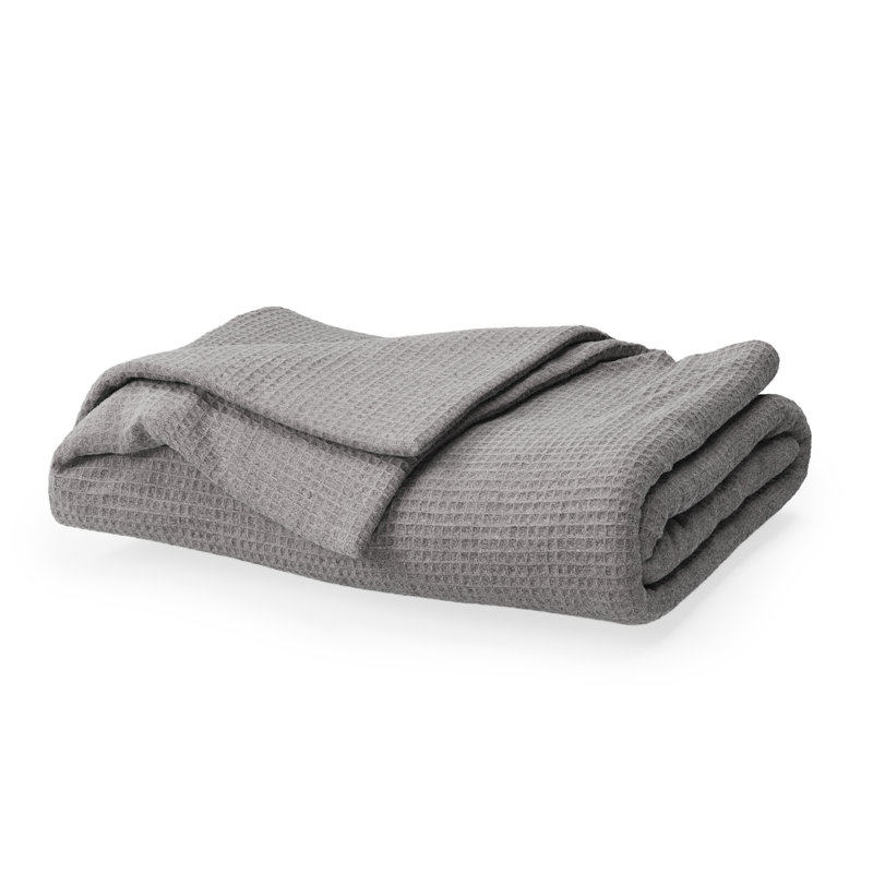 Couverture gaufrée en coton biologique, King, Pebble Grey