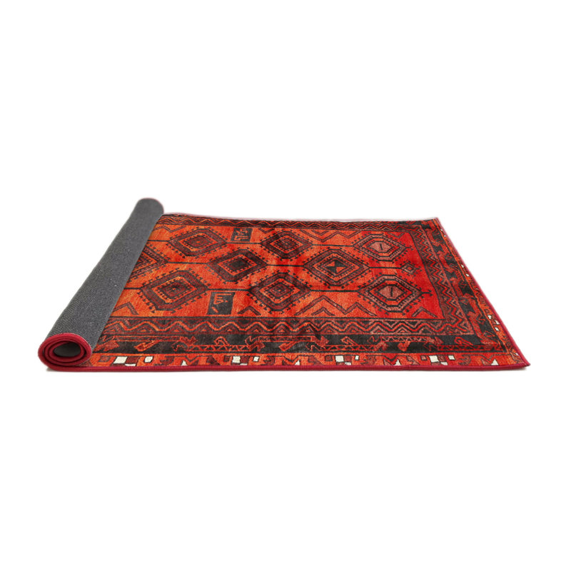 Tapis orange Southwestern, Carré 4 pi