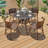 Rattan patio table and chair combination