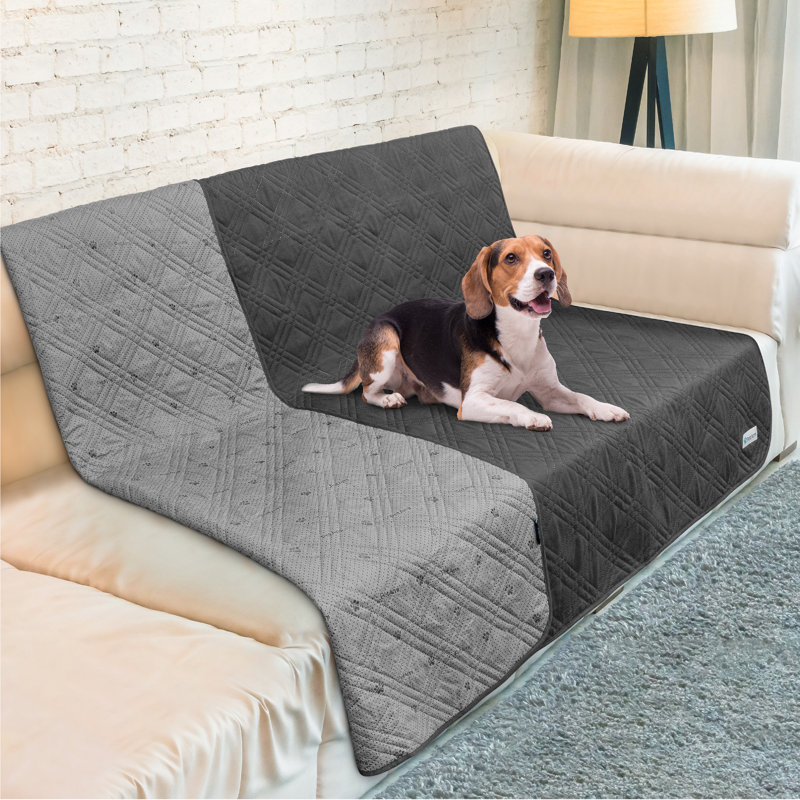 Charcoal Medium Waterproof Reversible Dog Sofa Cover