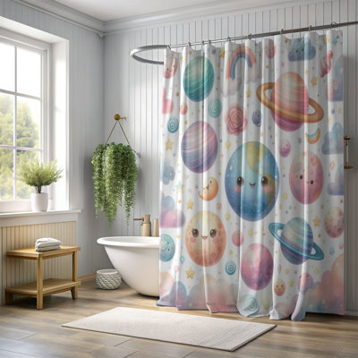 Rideau de douche 1 pièce Cosmic
